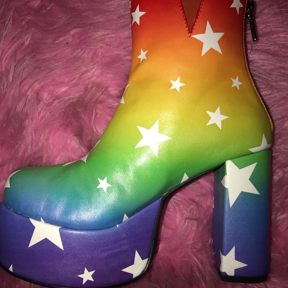 current mood rainbow boots